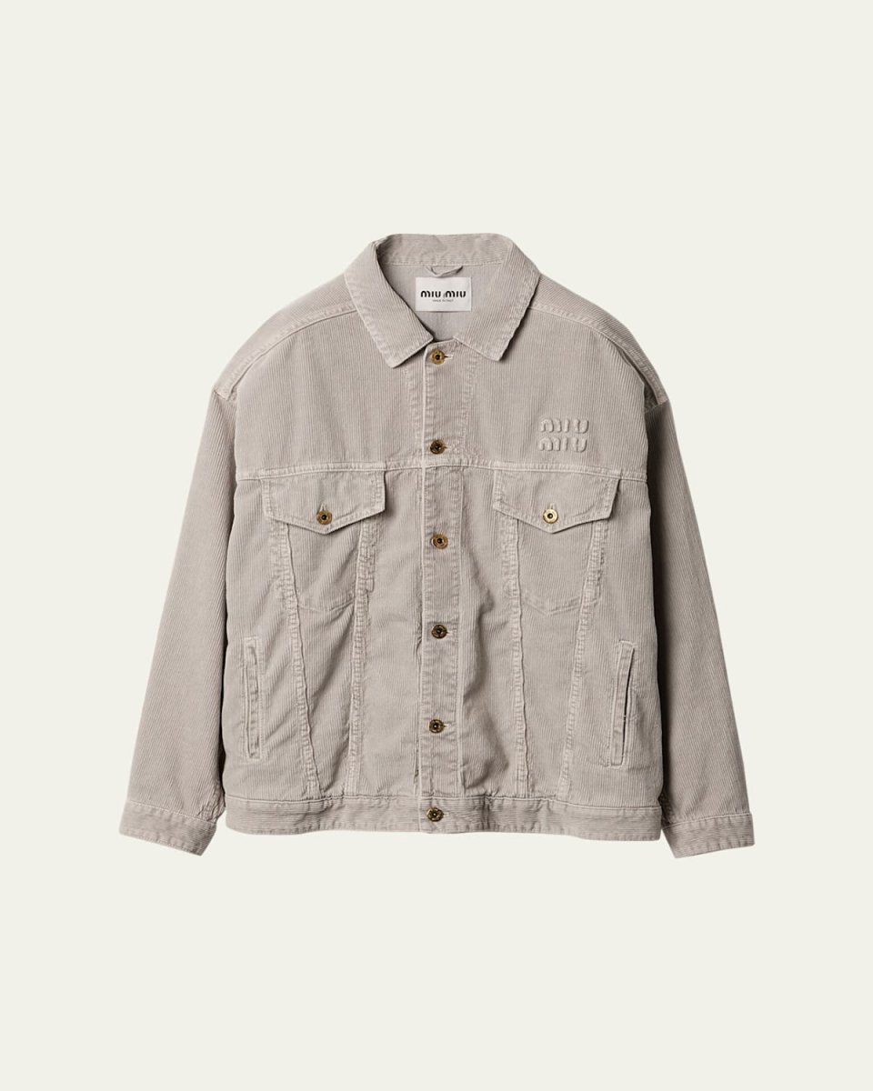 Oversized Velvet Button Down Jacket